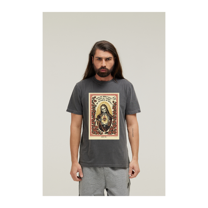 Camiseta Estonada Cinza Chumbo