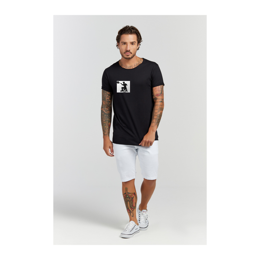Camiseta Longline Preto