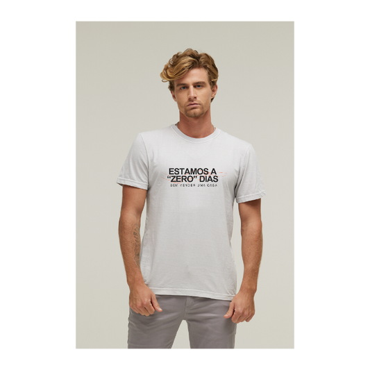 Camiseta Estonada Branco Gelo