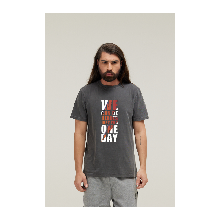 Camiseta Estonada Cinza Chumbo