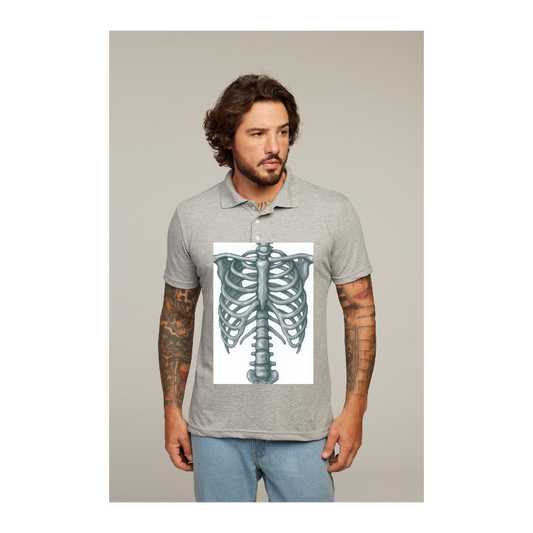 Camisa Polo Cinza Mescla