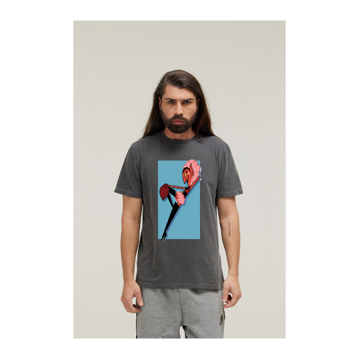 Camiseta Estonada Cinza Chumbo
