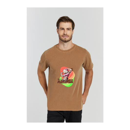 Camiseta Estonada Marrom