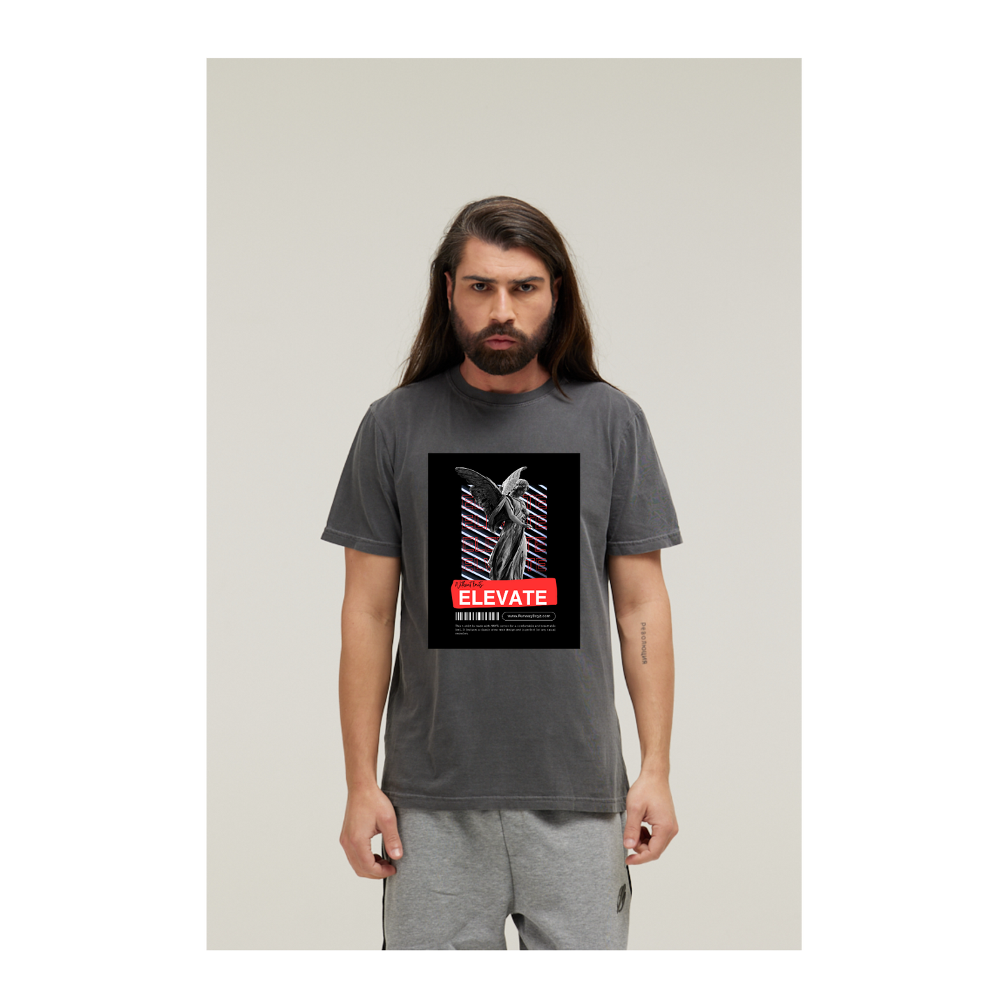 Camiseta Estonada Cinza Chumbo