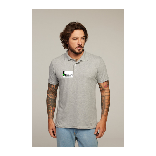 Camisa Polo Cinza Mescla