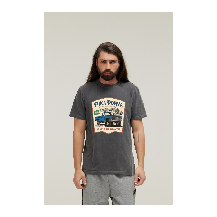 Camiseta Estonada Cinza Chumbo