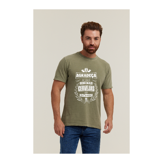 Camiseta Estonada Verde Militar
