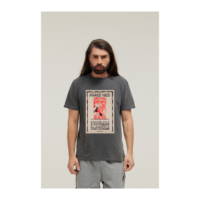 Camiseta Estonada Cinza Chumbo