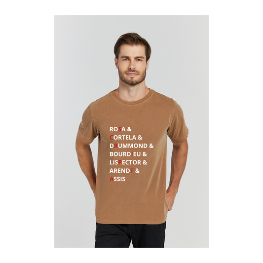 Camiseta Estonada Marrom