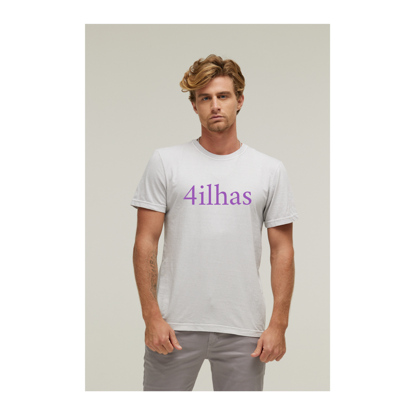 Camiseta Estonada Branco Gelo
