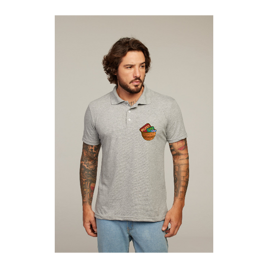 Camisa Polo Cinza Mescla