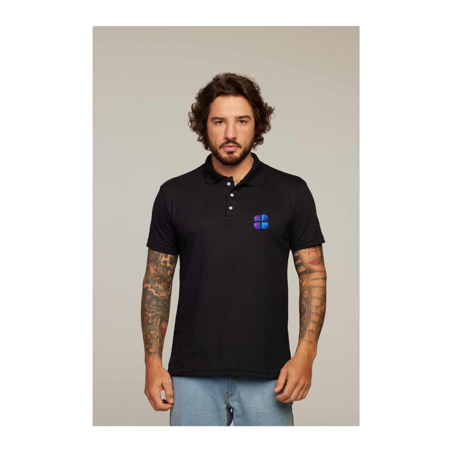 Camisa Polo Preta
