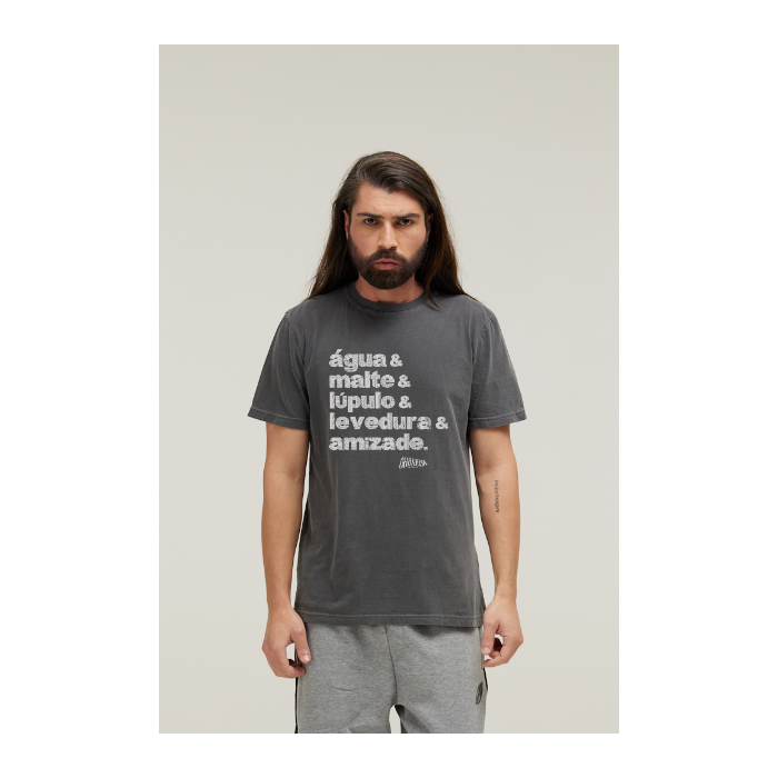 Camiseta Estonada Cinza Chumbo