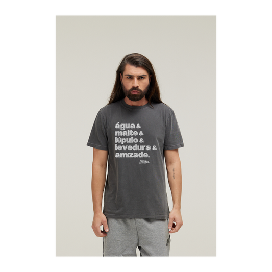 Camiseta Estonada Cinza Chumbo