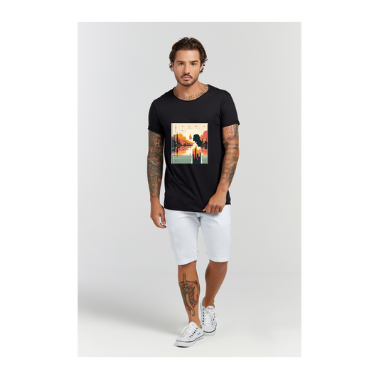 Camiseta Longline Preto