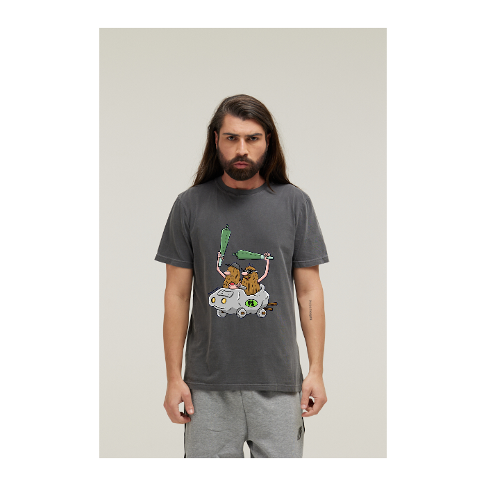 Camiseta Estonada Cinza Chumbo