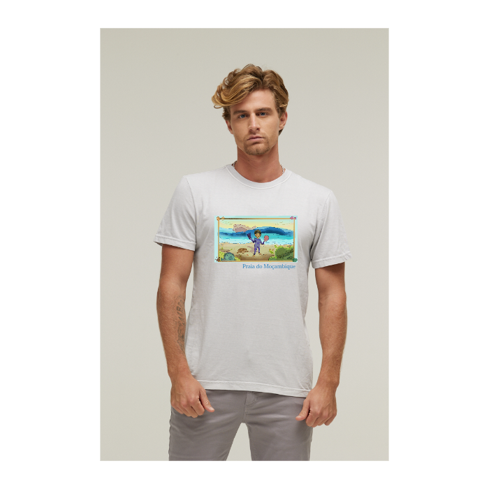 Camiseta Estonada Branco Gelo