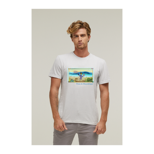 Camiseta Estonada Branco Gelo