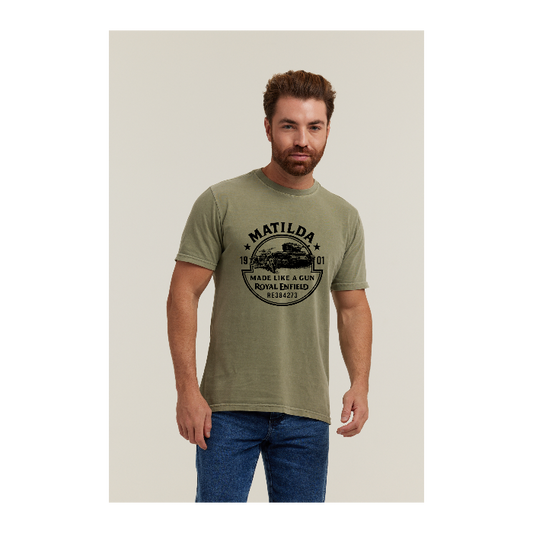 Camiseta Estonada Verde Militar