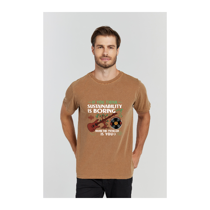 Camiseta Estonada Marrom