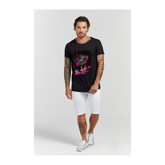 Camiseta Longline Preto