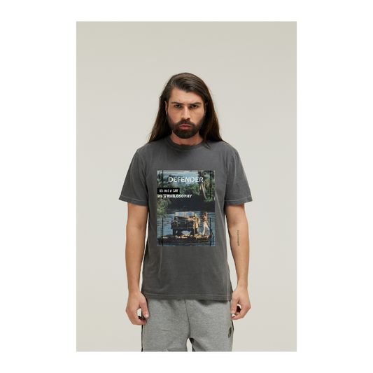 Camiseta Estonada Cinza Chumbo