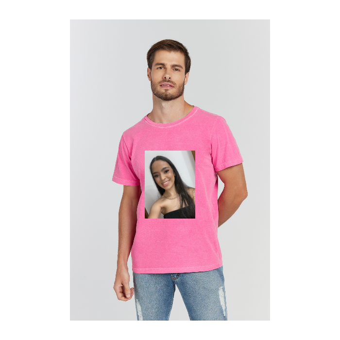 Camiseta Estonada Rosa Pink