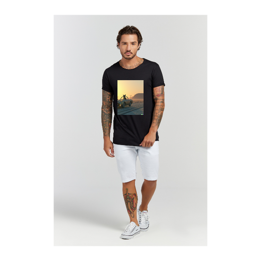 Camiseta Longline Preto