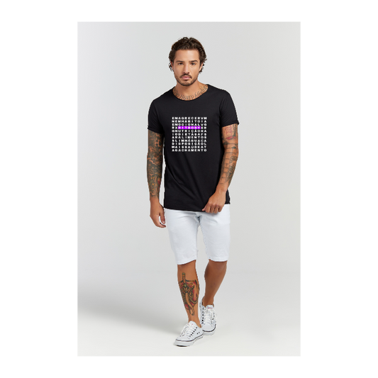 Camiseta Longline Preto
