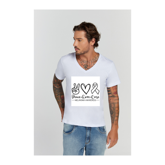 Camiseta Premium Branco Decote V