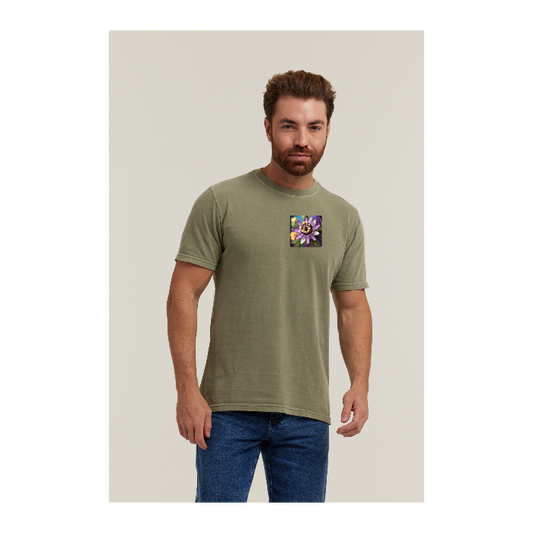 Camiseta Estonada Verde Militar