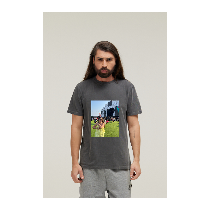 Camiseta Estonada Cinza Chumbo