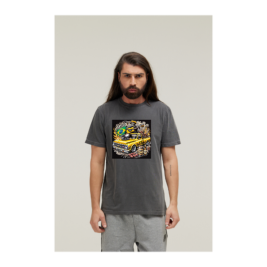 Camiseta Estonada Cinza Chumbo