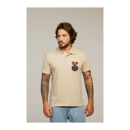 Camisa Polo Caqui