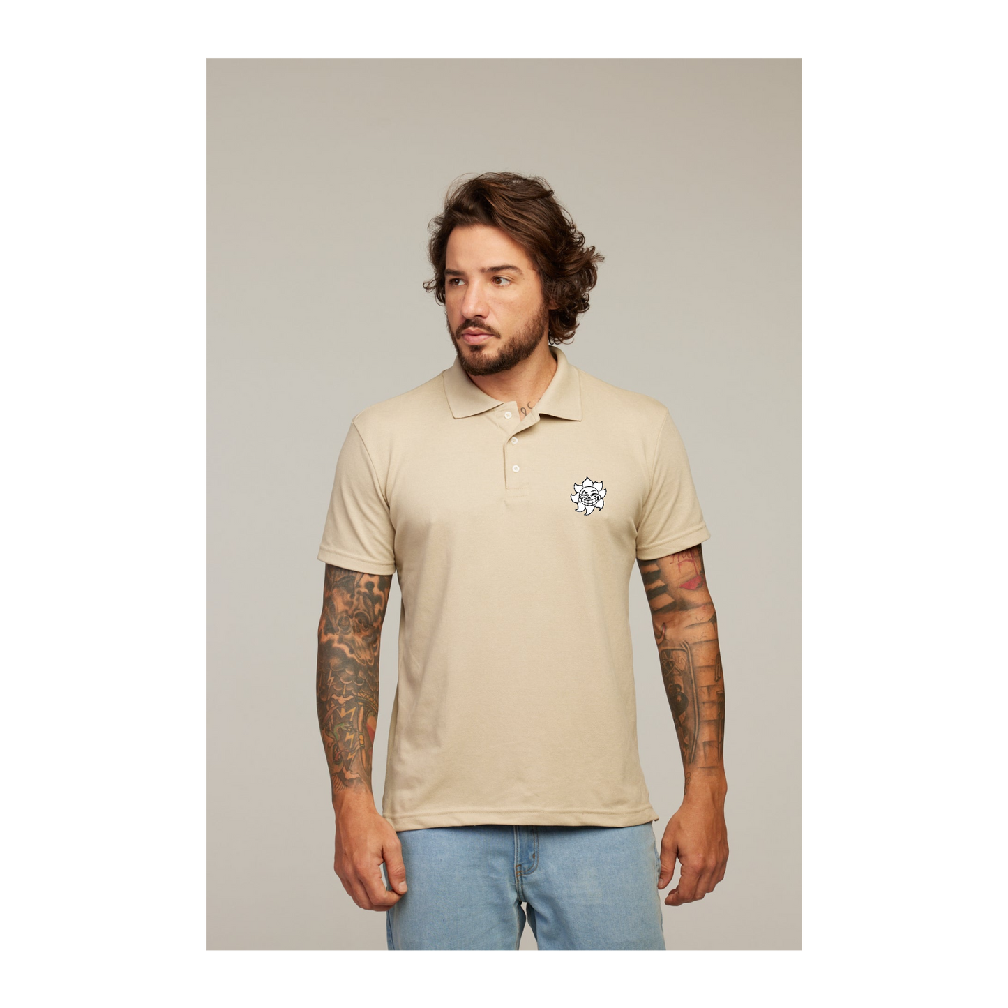Camisa Polo Caqui