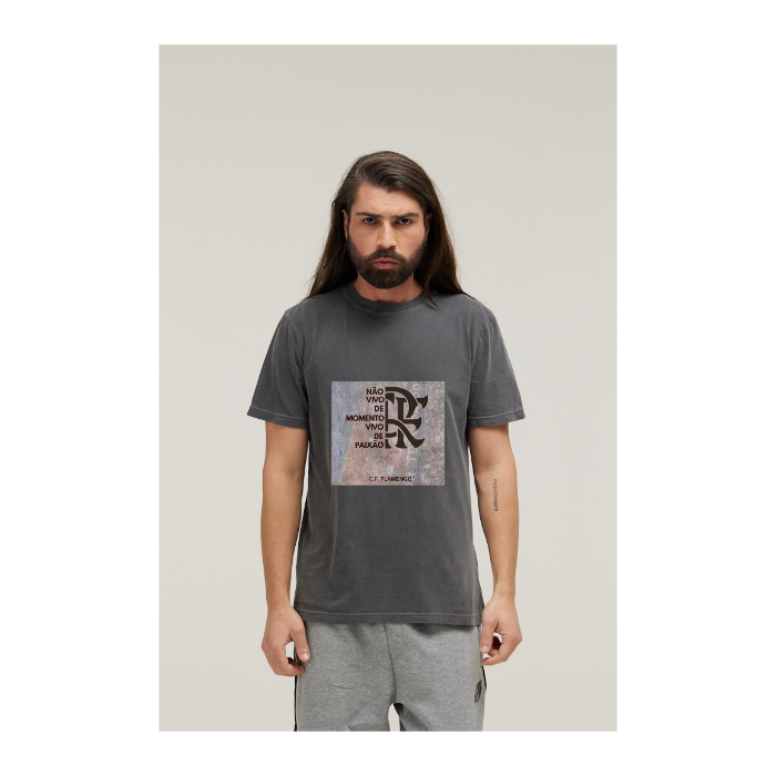Camiseta Estonada Cinza Chumbo