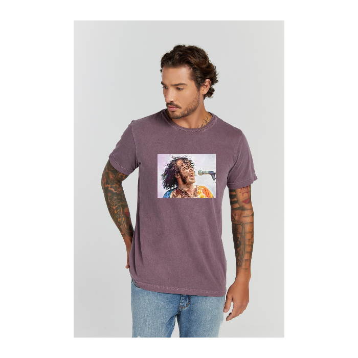 Camiseta Estonada Roxo