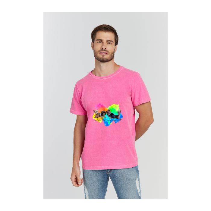 Camiseta Estonada Rosa Pink