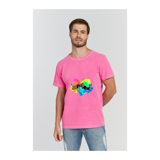 Camiseta Estonada Rosa Pink