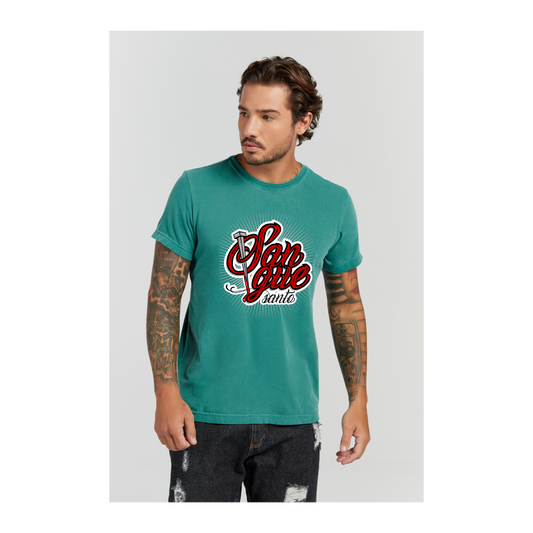 Camiseta Estonada Verde Musgo