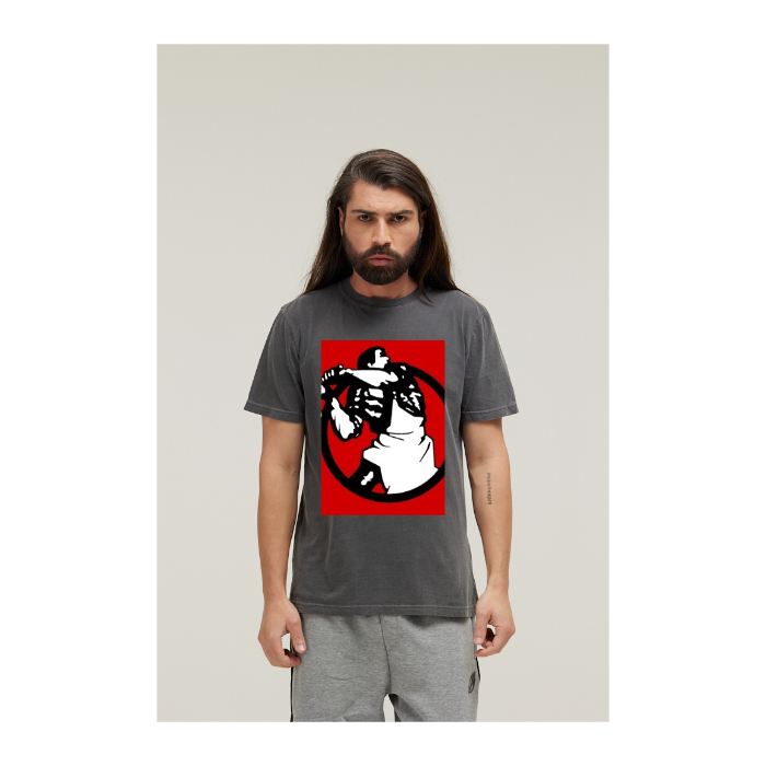 Camiseta Estonada Cinza Chumbo