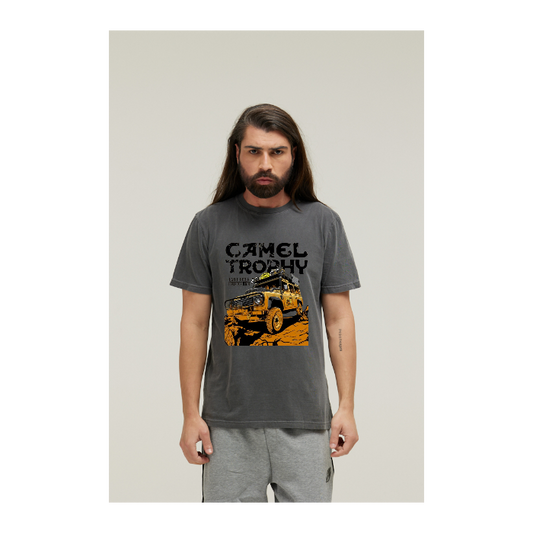 Camiseta Estonada Cinza Chumbo