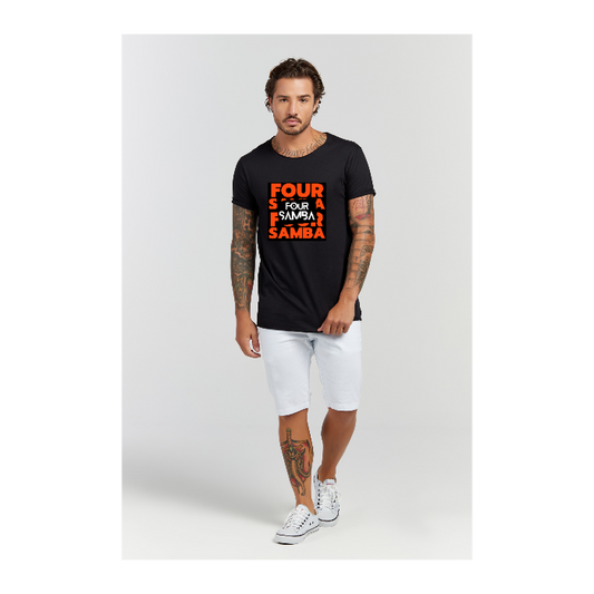 Camiseta Longline Preto