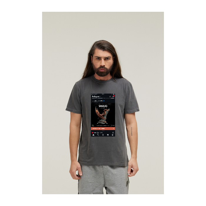 Camiseta Estonada Cinza Chumbo