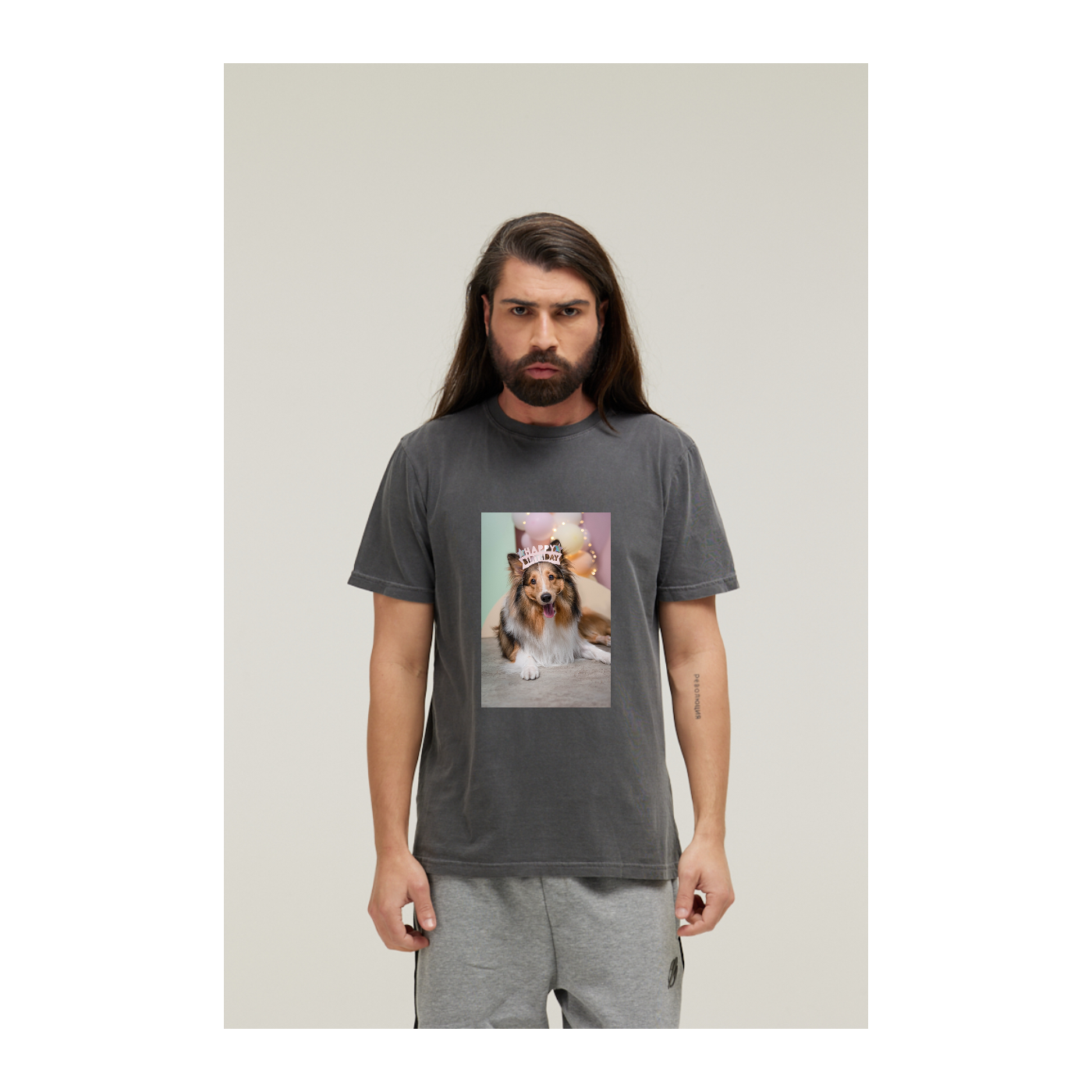 Camiseta Estonada Cinza Chumbo