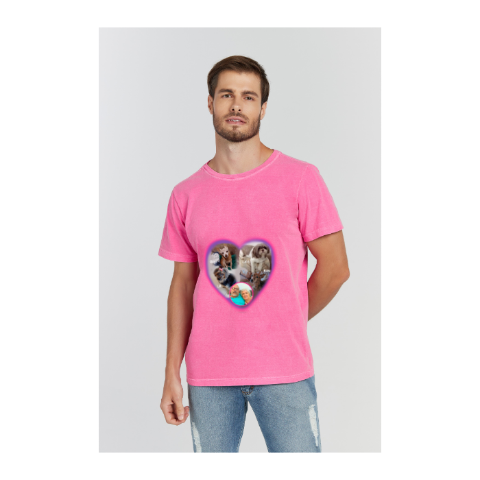 Camiseta Estonada Rosa Pink