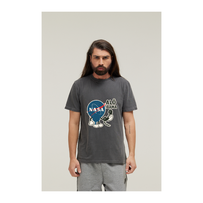 Camiseta Estonada Cinza Chumbo