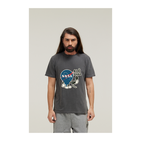 Camiseta Estonada Cinza Chumbo