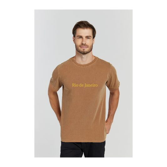 Camiseta Estonada Marrom