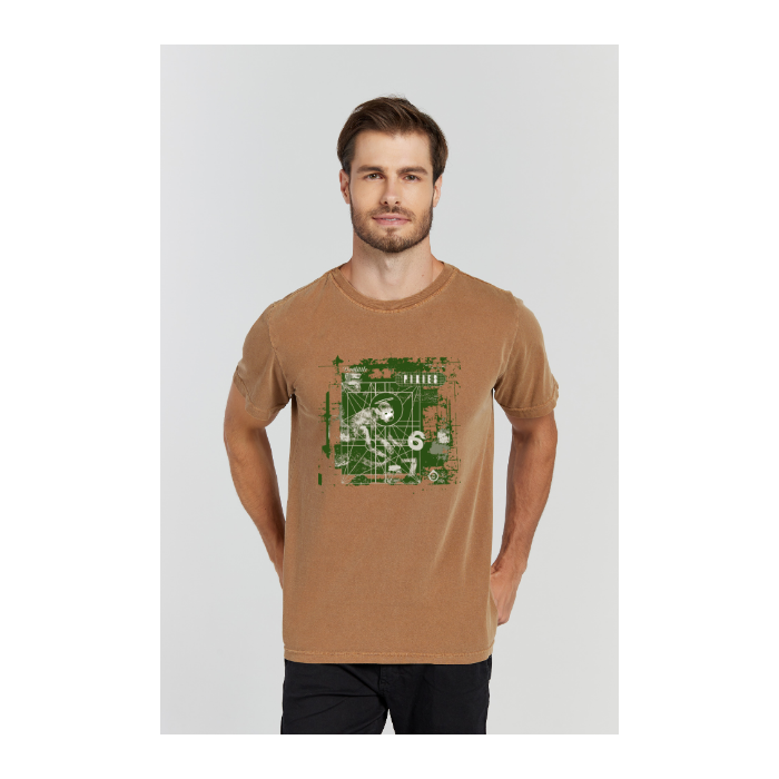 Camiseta Estonada Marrom